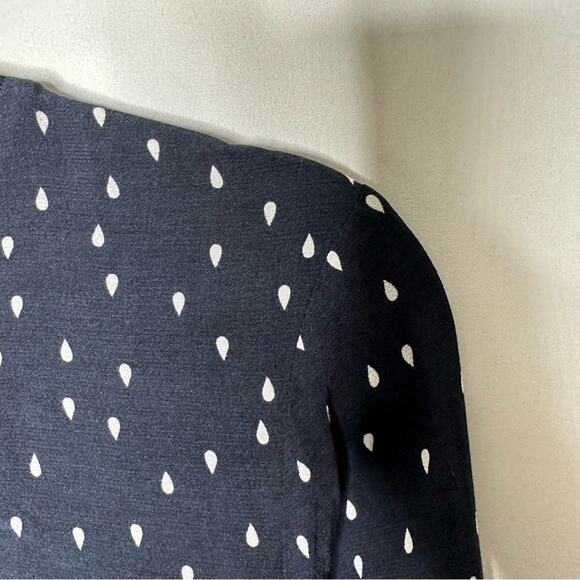 JUST Navy Dress with White Raindrops in Small - Picture 4 of 5